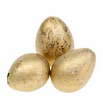 Vajíčko křepelčí pravé - zlatá patina - 1 ks