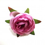 Hlavička mini ranunculus - tm.růžová - 1ks 