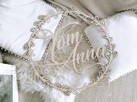 Kruh dřevěný - 30 cm - text na přání