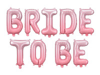 Fóliový nápis 340 cm Bride to be - růžový ombré