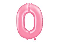 Foliový balonek 86 cm  - číslice 0 - 9 - jasně růžové