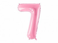 Foliový balonek maxi  - číslo 7 - jasně růžový