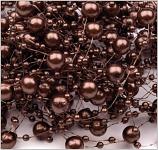 Perličky na silikonu - čokoládově hnědé malé - 5ks