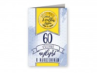 Blahopřání s plackou - 60. narozeniny  
