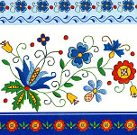 Ubrousky - folklor -modré II. - 20ks