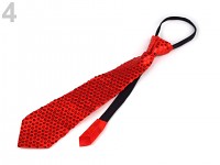 Party kravata s flitry - červená