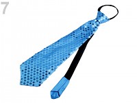 Party kravata s flitry - modrá