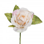 Textilní přízdoba růže růžovolososová - 13 cm