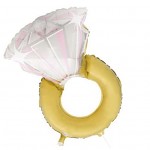 Fóliový balonek - svatební prsten 81 cm