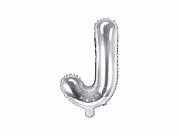 Foliový balonek písmeno 35cm  - stříbrné - J