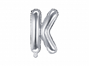 Foliový balonek písmeno 35cm  - stříbrné - K