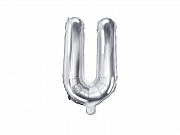 Foliový balonek písmeno 35cm  - stříbrné - U