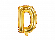 Foliový balonek písmeno 35cm  - zlaté - D