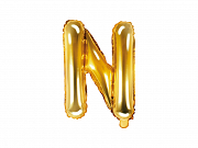 Foliový balonek písmeno 35cm  - zlaté - N