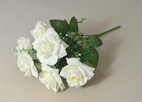 Mini růžičky ivory 7 květů - 30 cm