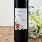 Etiketa na svatební víno 0,7l - růže