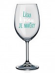 Dárková sklenice na víno - láska navěky