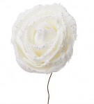 Růže pěnová zasněžená zápich velká - bílá - 2ks
