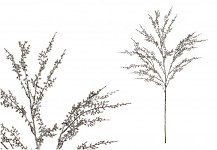 Větvička stříbrná vánoční  - 80 cm