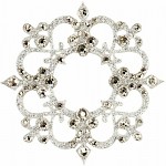Nalepovací šperk na tělo a vlasy Swarovski  - stříbrný ornament čirý