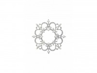 Nalepovací šperk na tělo a vlasy Swarovski  - stříbrný ornament perla