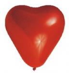 Balonek 25 cm - srdce červené  - 1 ks