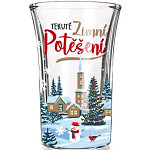 Zimní panák sklo 40 ml - Tekuté zimní potěšení
