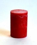 Svíčka rustikální - 6 x 8 cm - červená
