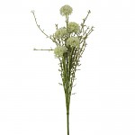 Luční kytice s krémovým chmýřím - 46 cm