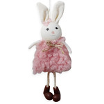 Zajíček textil závěs 18 cm - růžový