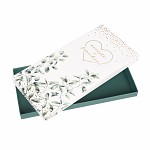 Dárková krabička na peníze (voucher) - eukalyptus - nevěstě a ženichovi