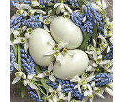 Ubrousky - vajíčka se sněženkami a modřenci