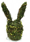 Proutěný zajíc zelený s mechem - 30 cm