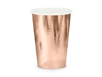 Papírové kelímky - rosegold 220 ml -  6 ks 