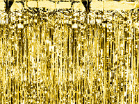 Párty záclona fóliové třásně 90 x 240 - zlatá
