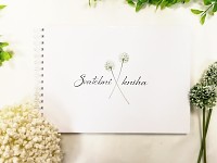 Svatební kniha hostů podélná - allium