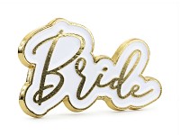 Spona (brož) bílozlatá - Bride