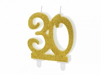 Narozeninová svíčka zlatá - číslo 30