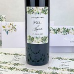 Etiketa na svatební víno 0,7l - s bílými růžemi