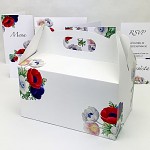 Krabička na výslužku s ouškem velká 20 x 13 x 11 cm - anemone folklor