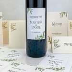 Etiketa na svatební víno 0,7l - poupata