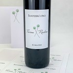 Etiketa na svatební víno 0,7l - květy česneku