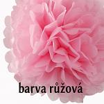 Pompon - koule růžová - 15 cm