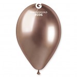 Balonek latexový 33 cm - chrom rosegold  - 1 ks  