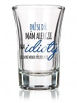 Panák sklo 50 ml - Mám alergii na idioty