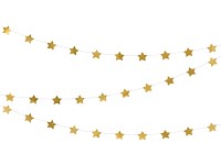 Girlanda hvězdičky zlaté - 3,6 m