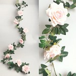 Girlanda růže - sv.růžová- 180 cm  