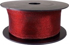 Stuha organza briliant drát 40 mm/9m - bordo