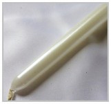 Svíčka konická 22 x 250 mm - ivory metalická 