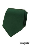 Kravata pánská LUX  - tm. zelená matná